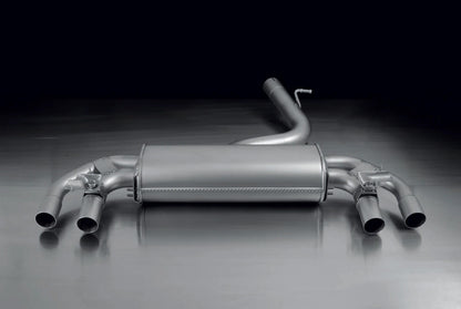 Remus Non-Resonated Cat back System Left/Right with 4 tail pipes - 102 mm angled, rolled edge, chromed - Golf Mk7 2.0 R 2014-2016
