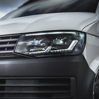 VW Transporter T6 (2015-2019) – FULL LED Headlights with Audi style Dynamic Indicator and DRL (RHD)